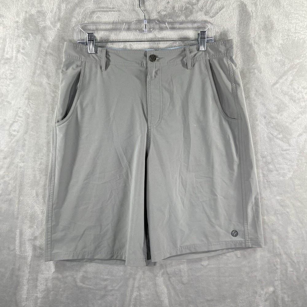 Free Fly Apparel Shorts men's 34 Performance Chino 9" Inseam Gray Stretch Casual